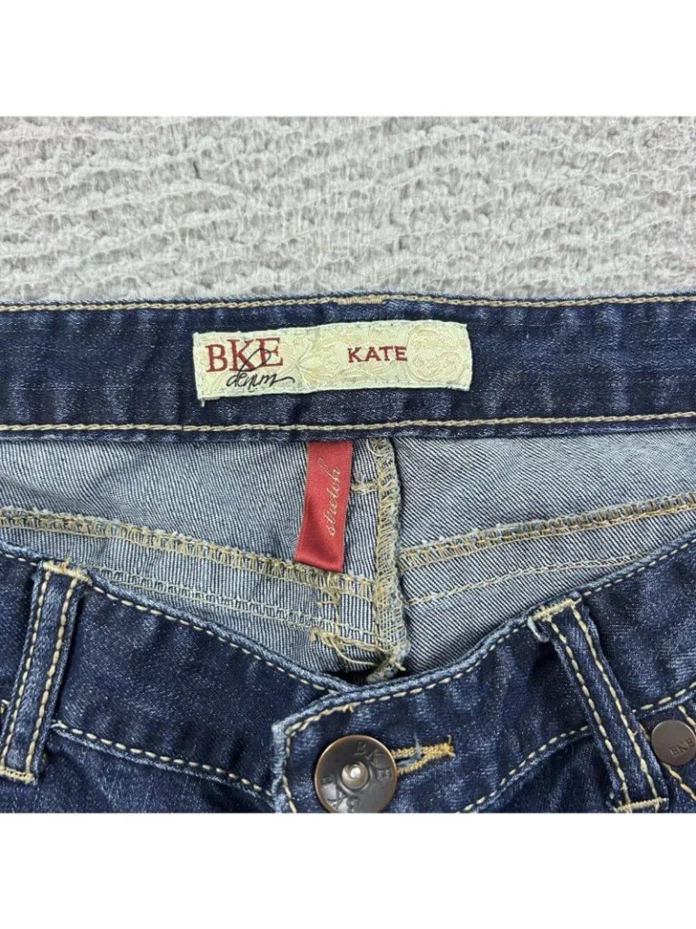 BKE Buckle Kate Y2K Bootcut Blue Jeans Size 32x31.5 Cowgirl Stretch
